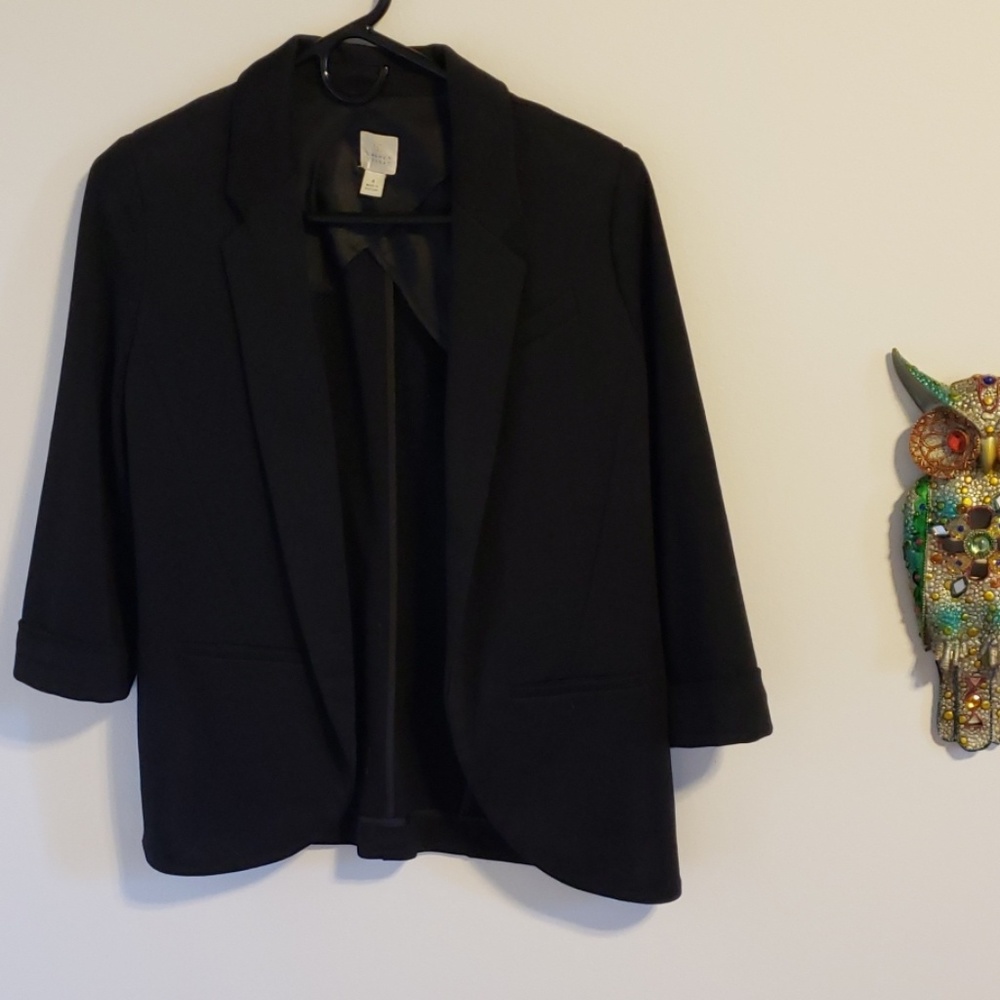 Three quarter sleeve lauren conrad black blazer